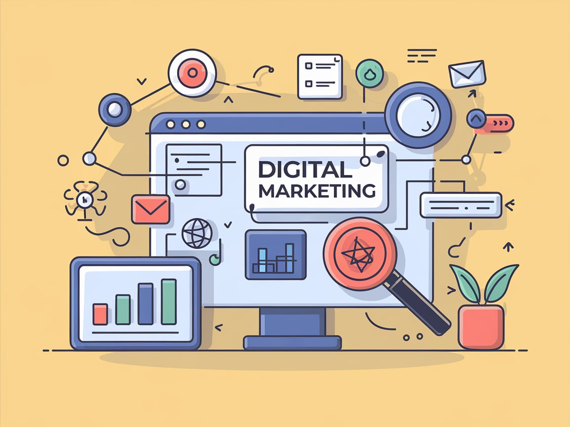 dijital pazarlama temsili görsel